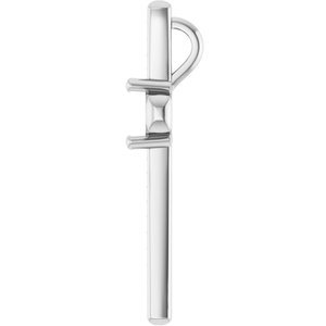 Sterling Silver 7x7 mm Cushion Pendant Mounting – image 6