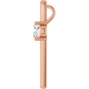 10K Rose Gold 7x7 mm Cushion Pendant Mounting – image 5
