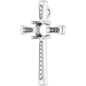 Sterling Silver 7x7 mm Cushion Pendant Mounting – image 4