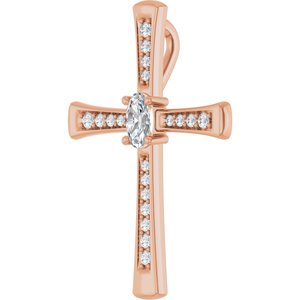 10K Rose Gold 5x3 mm Oval Pendant Mounting – image 3