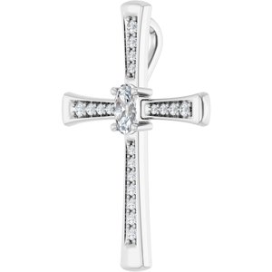 14K X1 White Gold 5x3 mm Oval Pendant Mounting – image 3