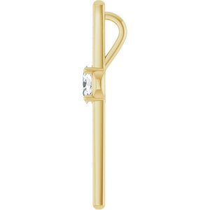 14K Yellow Gold 5x3 mm Oval Pendant Mounting – image 5