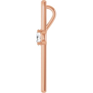 18K Rose Gold 5x3 mm Oval Pendant Mounting – image 5