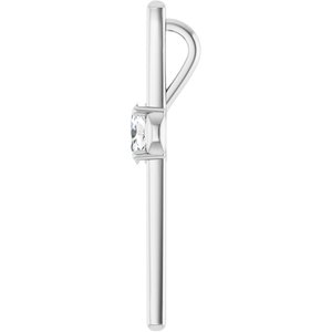 18K White Gold 5x3 mm Oval Pendant Mounting – image 5