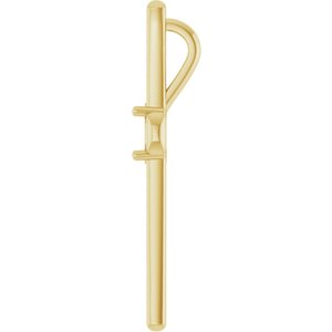 14K Yellow Gold 5x3 mm Oval Pendant Mounting – image 6
