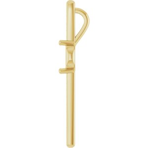 14K Yellow Gold 6x4 mm Emerald Pendant Mounting – image 6