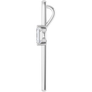 Platinum 6x4 mm Emerald Pendant Mounting – image 5