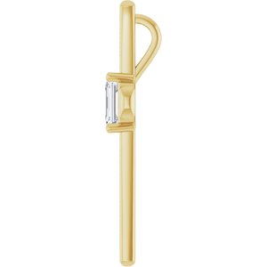 10K Yellow Gold 6x4 mm Emerald Pendant Mounting – image 5