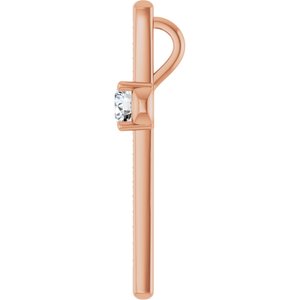 10K Rose Gold 4.8 mm Round Pendant Mounting – image 5