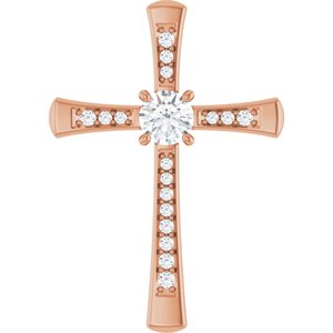 10K Rose Gold 4.8 mm Round Pendant Mounting