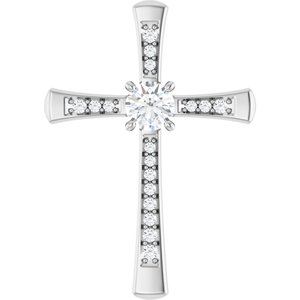 18K White Gold 4.8 mm Round Pendant Mounting