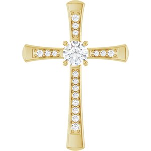 10K Yellow Gold 4.8 mm Round Pendant Mounting