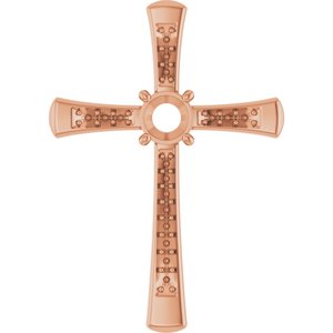 10K Rose Gold 4.8 mm Round Pendant Mounting – image 2