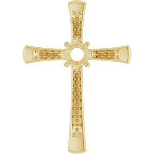 10K Yellow Gold 4.8 mm Round Pendant Mounting – image 2