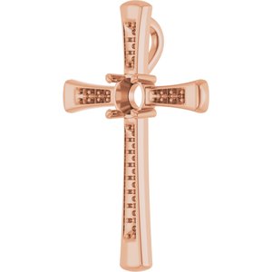 10K Rose Gold 4.8 mm Round Pendant Mounting – image 4