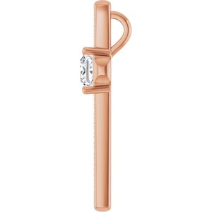 18K Rose Gold 5.5x5.5 mm Square Pendant Mounting – image 5
