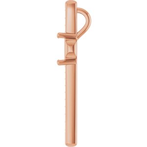 18K Rose Gold 5.5x5.5 mm Square Pendant Mounting – image 6
