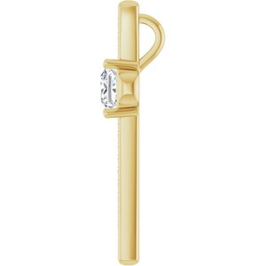 14K Yellow Gold 5.5x5.5 mm Square Pendant Mounting – image 5