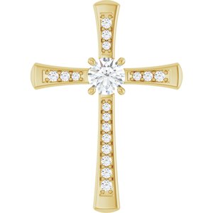 14K Yellow Gold 5.2 mm Round Pendant Mounting