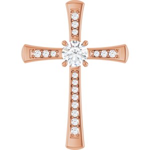 14K Rose Gold 5.2 mm Round Pendant Mounting