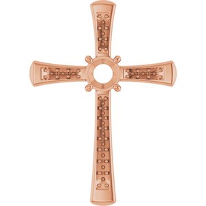 18K Rose Gold 5.2 mm Round Pendant Mounting – image 2