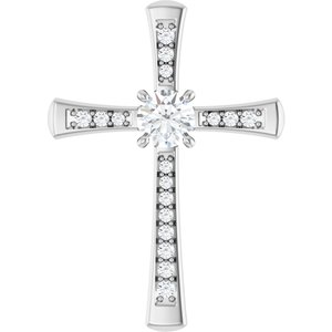 14K White Gold 5.2 mm Round Pendant Mounting