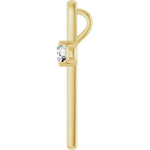18K Yellow Gold 5.2 mm Round Pendant Mounting – image 5