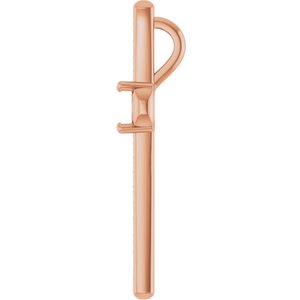 14K Rose Gold 5.2 mm Round 1/5 CTW Lab-Grown Diamond Semi-Set Pendant – image 3