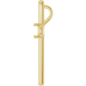 14K Yellow Gold 5.2 mm Round 1/5 CTW Lab-Grown Diamond Semi-Set Pendant – image 3
