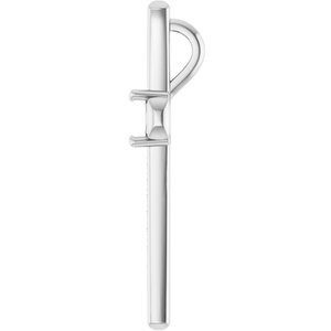 Platinum 5.2 mm Round 1/5 CTW Lab-Grown Diamond Semi-Set Pendant – image 3