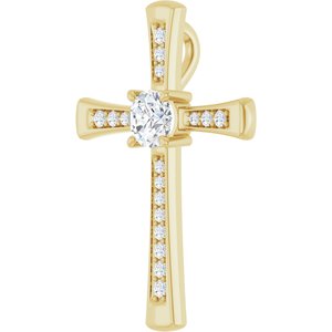 18K Yellow Gold 5.2 mm Round Pendant Mounting – image 3