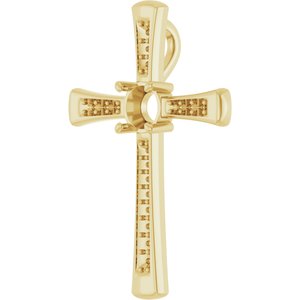 14K Yellow Gold 5.2 mm Round Pendant Mounting – image 4