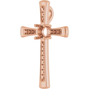 14K Rose Gold 5.2 mm Round Pendant Mounting – image 4