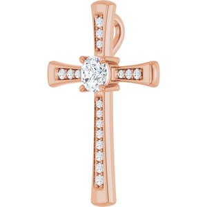 18K Rose Gold 5.2 mm Round Pendant Mounting – image 3