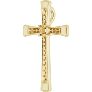 14K Yellow Gold 2x2 mm Square Pendant Mounting – image 4