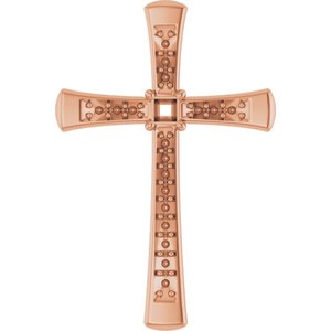 10K Rose Gold 2x2 mm Square Pendant Mounting – image 2