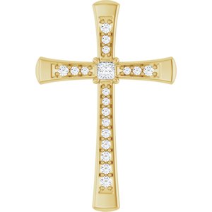 10K Yellow Gold 2x2 mm Square Pendant Mounting