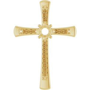 18K Yellow Gold 4.4 mm Round Pendant Mounting – image 2