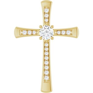 14K Yellow Gold 4.4 mm Round Pendant Mounting