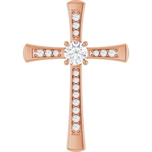 18K Rose Gold 4.4 mm Round Pendant Mounting