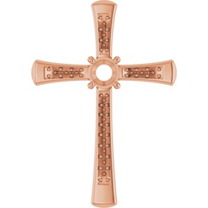 18K Rose Gold 4.4 mm Round Pendant Mounting – image 2