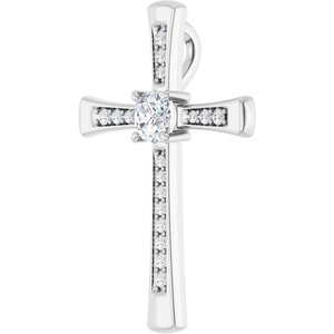 14K White Gold 4.4 mm Round Pendant Mounting – image 3