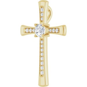 14K Yellow Gold 4.4 mm Round Pendant Mounting – image 3