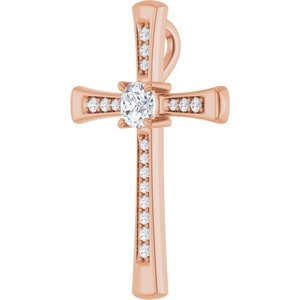 18K Rose Gold 4.4 mm Round Pendant Mounting – image 3