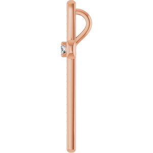 14K Rose Gold 2.25 mm Round Pendant Mounting – image 5