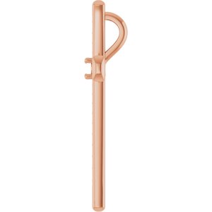 14K Rose Gold 2.25 mm Round Pendant Mounting – image 6
