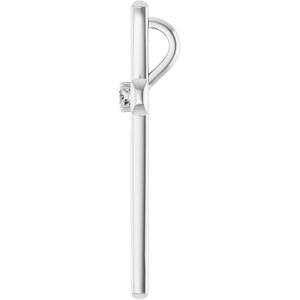 10K White Gold 2.25 mm Round Pendant Mounting – image 5