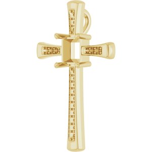 10K Yellow Gold 6x6 mm Square Pendant Mounting – image 4