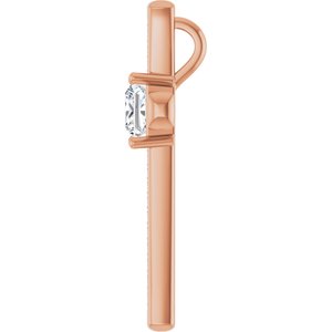 10K Rose Gold 6x6 mm Square Pendant Mounting – image 5
