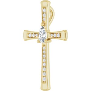 10K Yellow Gold 5x3 mm Pear Pendant Mounting – image 3